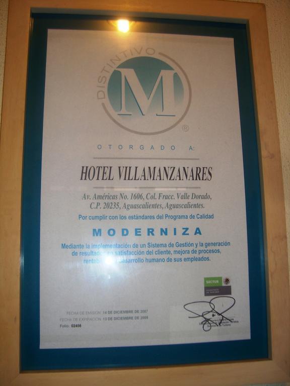 Hotel Villa Manzanares Ακουασκαλιέντες Εξωτερικό φωτογραφία